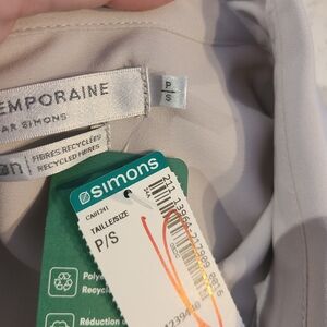 Contemporaine By Simons Off White Womens Size Small Blouse, NWT MSRP $89